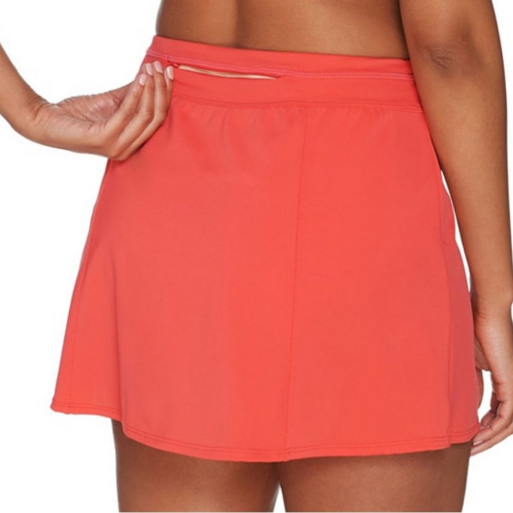 Denim & Co Beach Swim Skirt with Back Zip Pocket - Picture 2 of 3